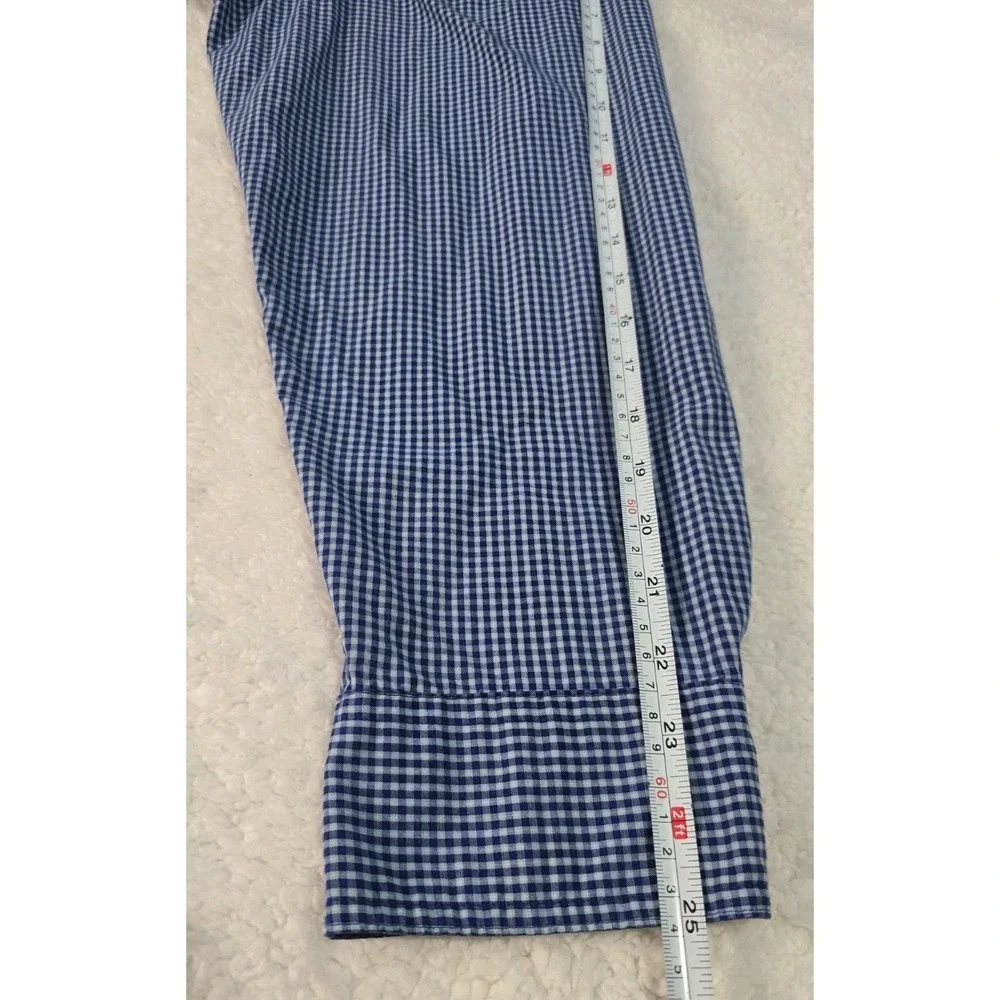 Chaps Easy Care Blue Plaid Long Sleeve Monaghan Shirt 2XT/2TGL